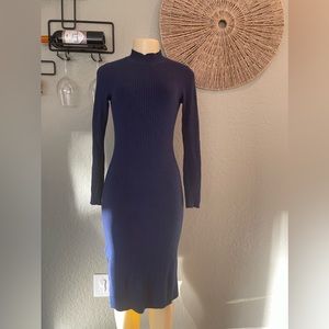 Navy Blue Sweater Dress